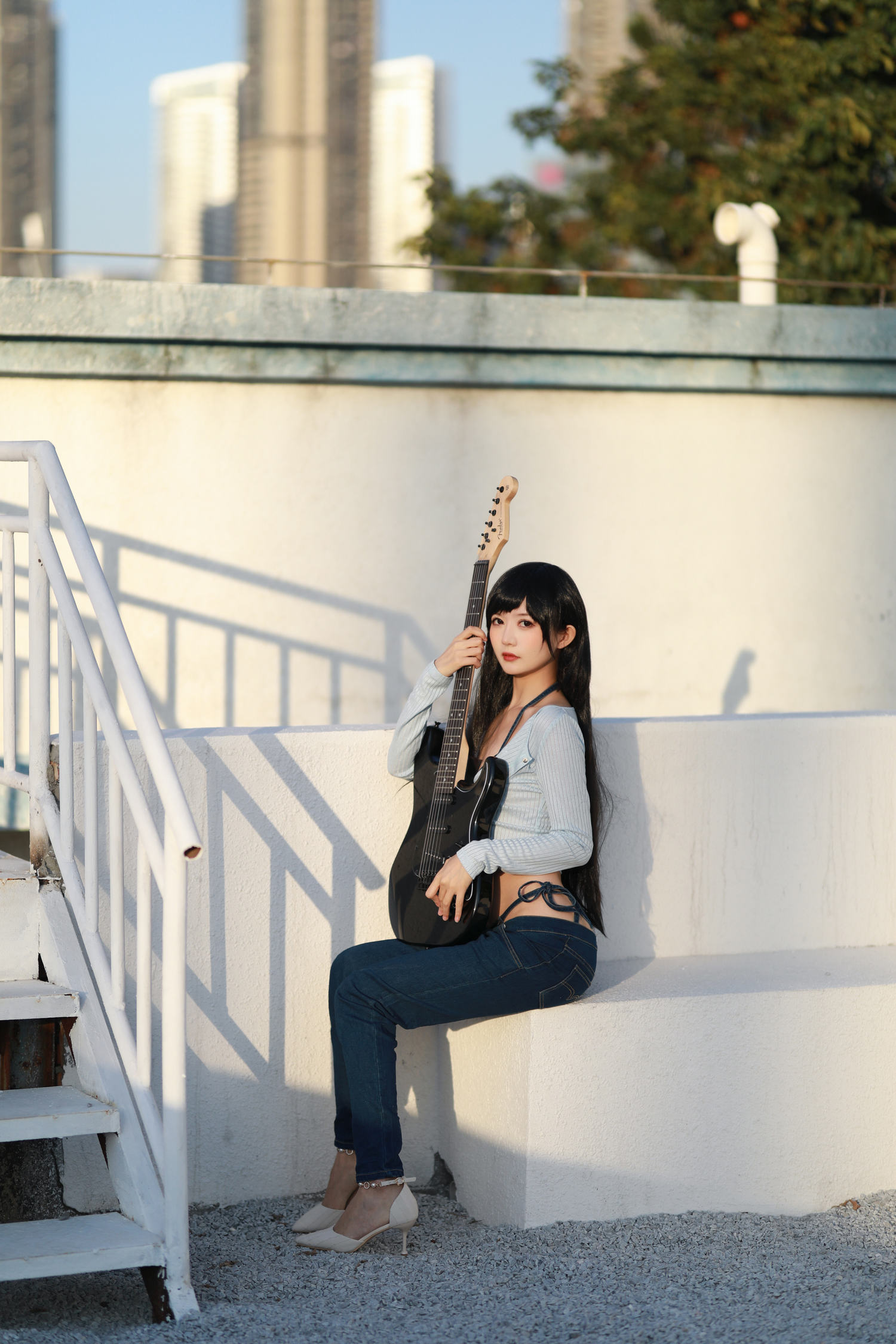 51酱 吉他牛仔裤 [26P-231MB]