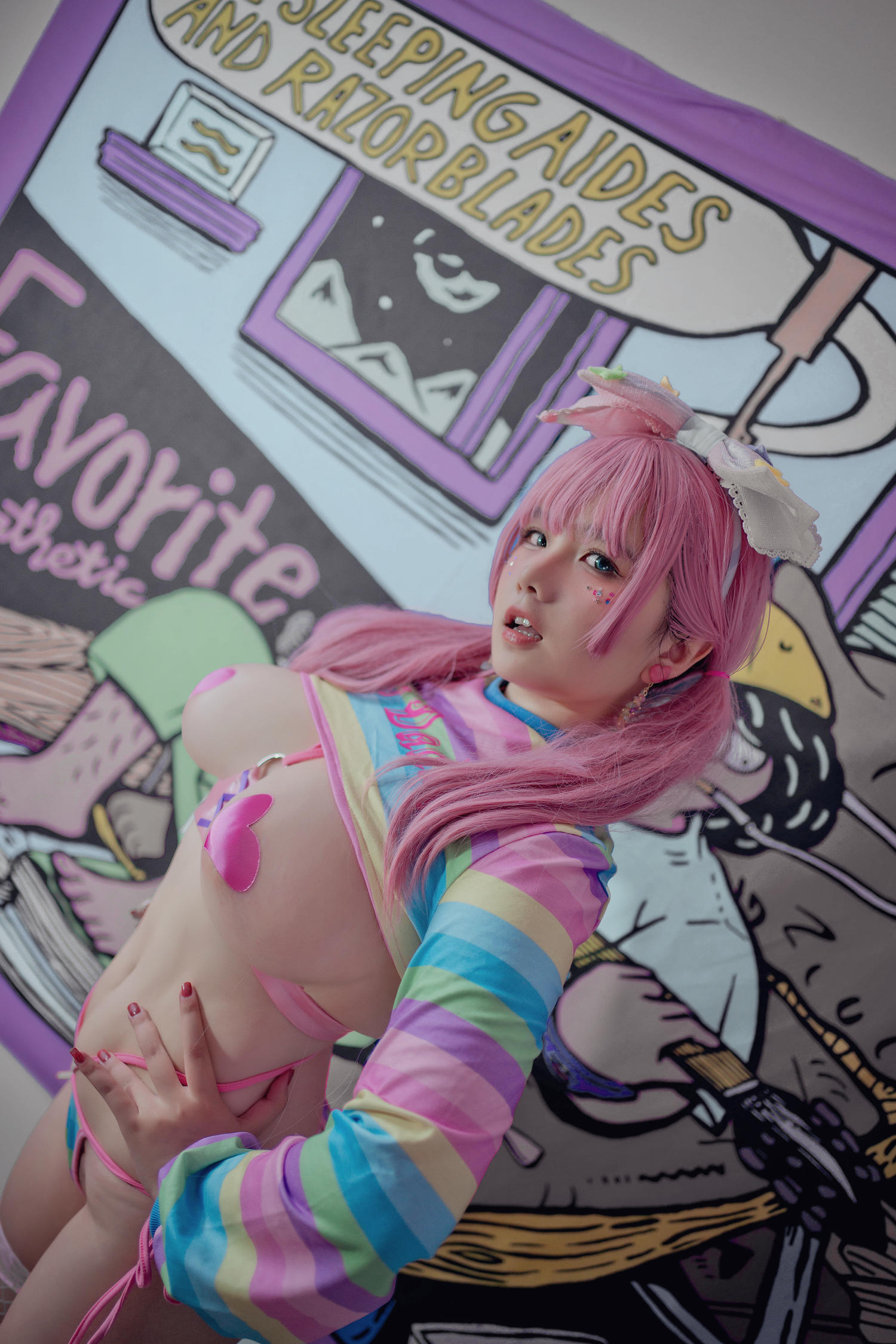 阿半今天很开心 粉色双马尾 [43P-302MB]