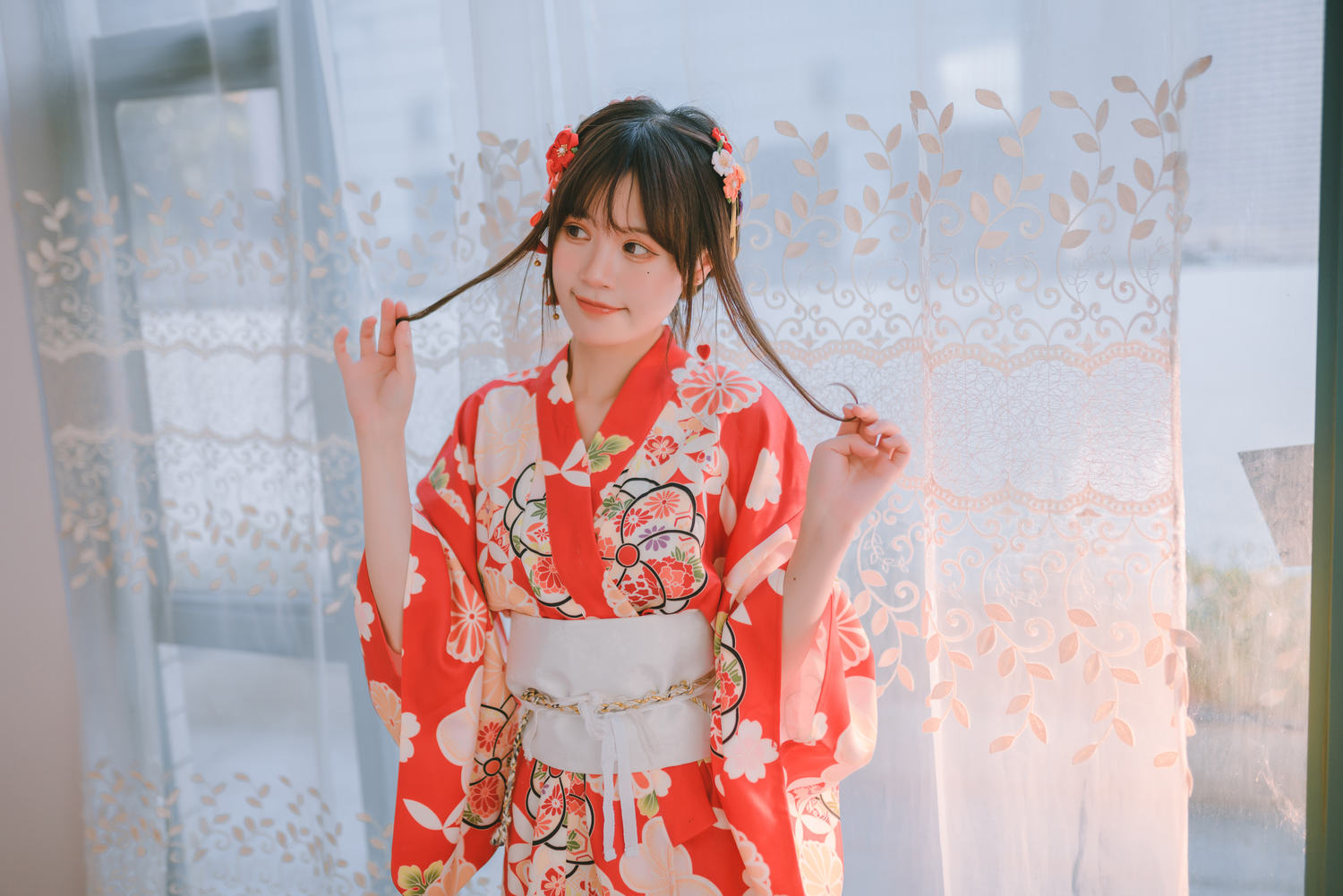 星黛鹿鹿（千反田鹿子）日常 浴衣室内 [49P-741MB]