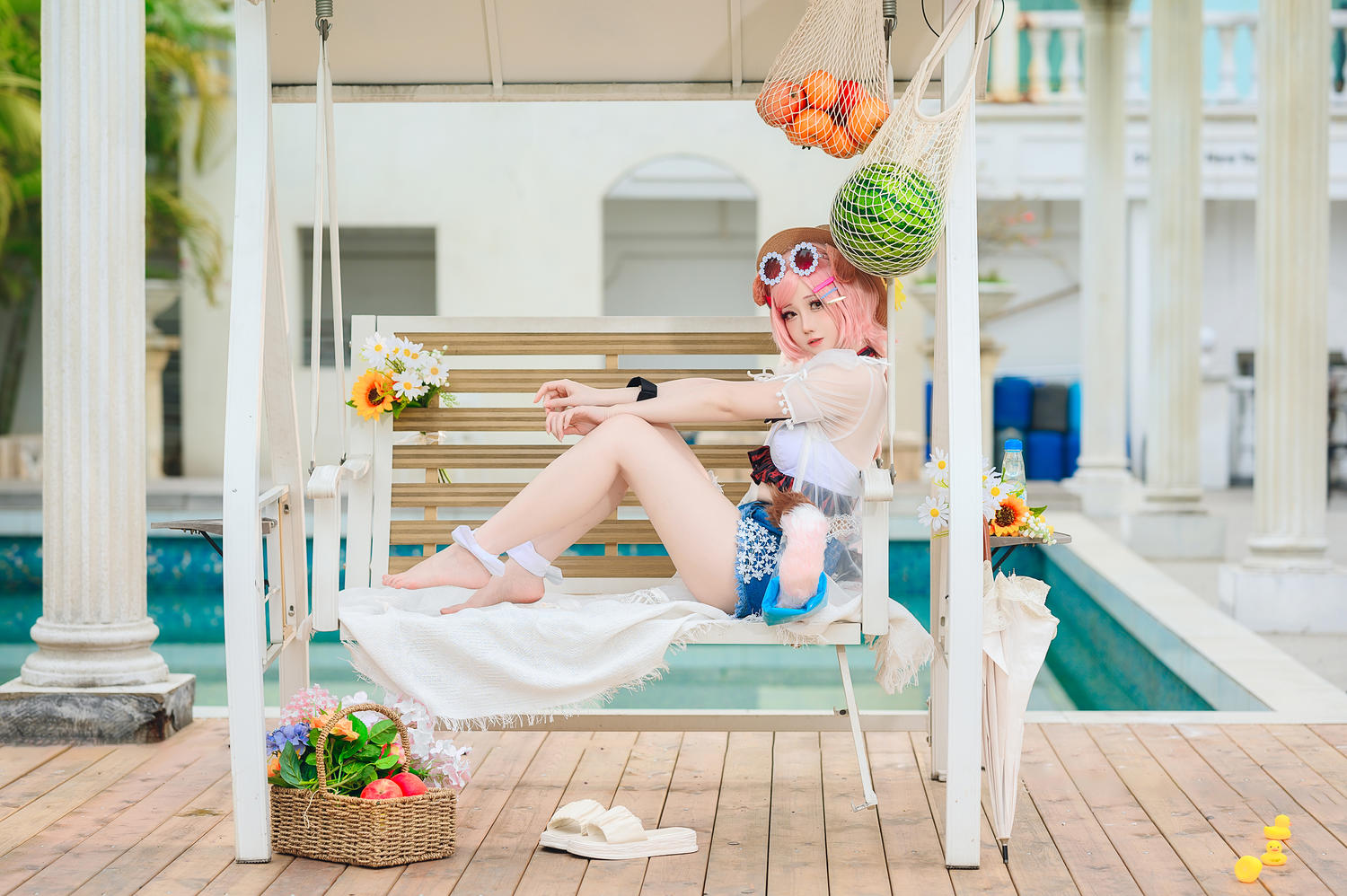 焖焖碳 明日方舟 澄闪泳装 [22P-166MB]