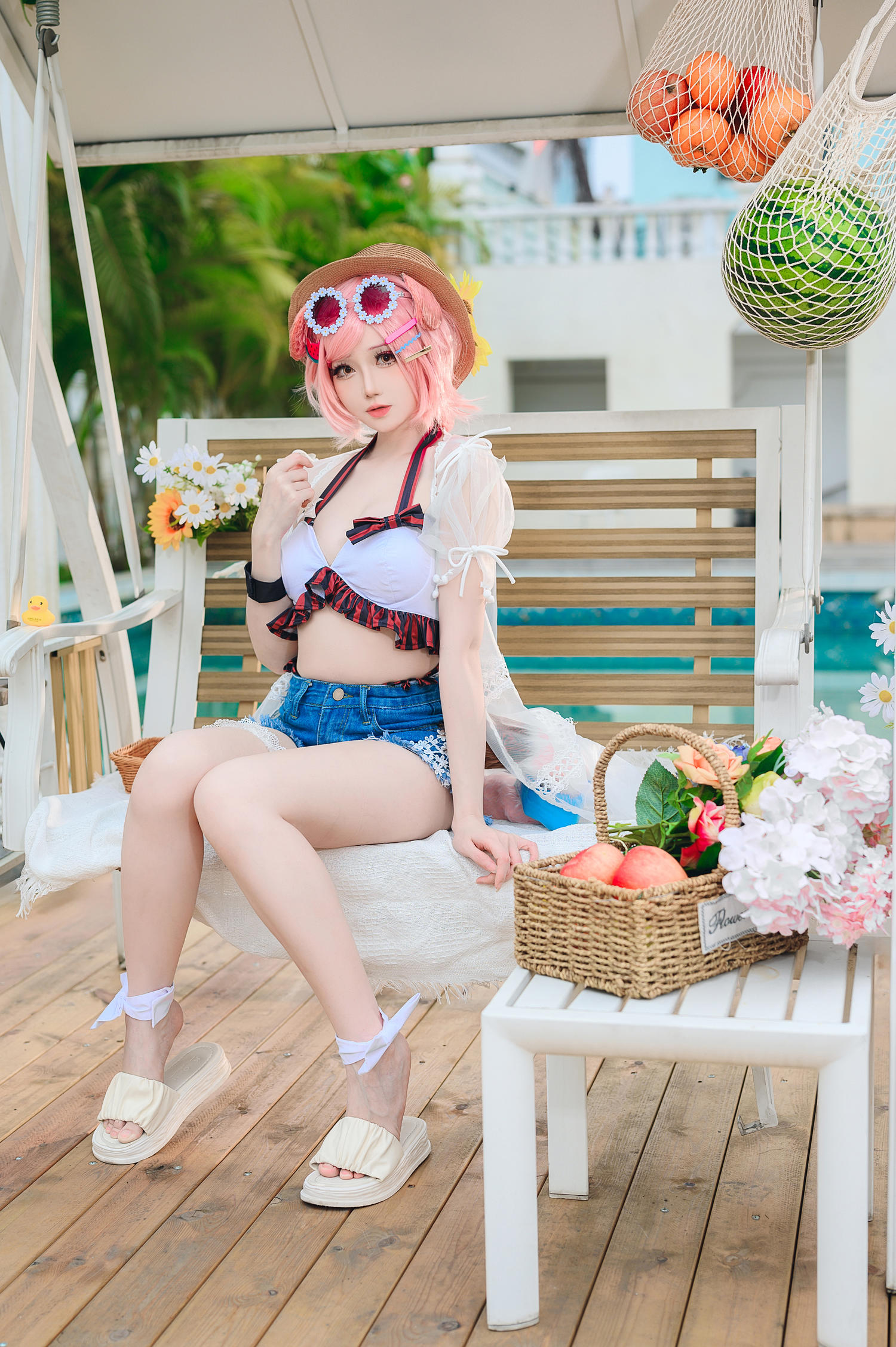 焖焖碳 明日方舟 澄闪泳装 [22P-166MB]