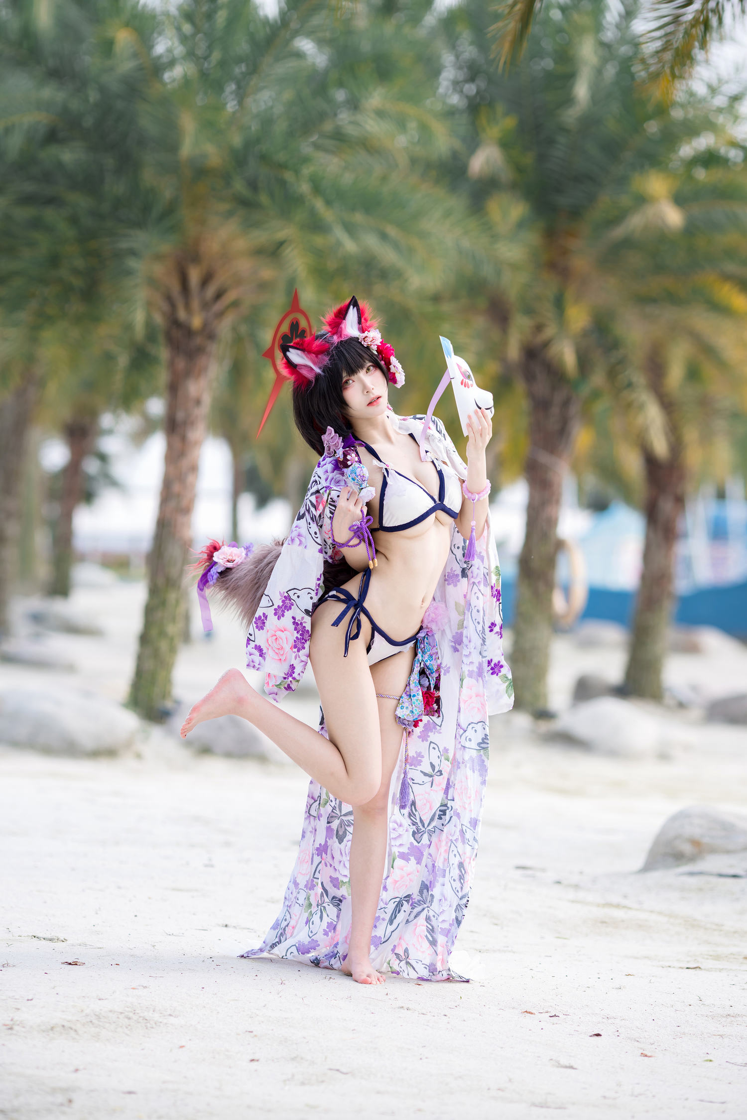 九柒喵 蔚蓝档案 狐坂若藻 泳装 [23P-156MB]