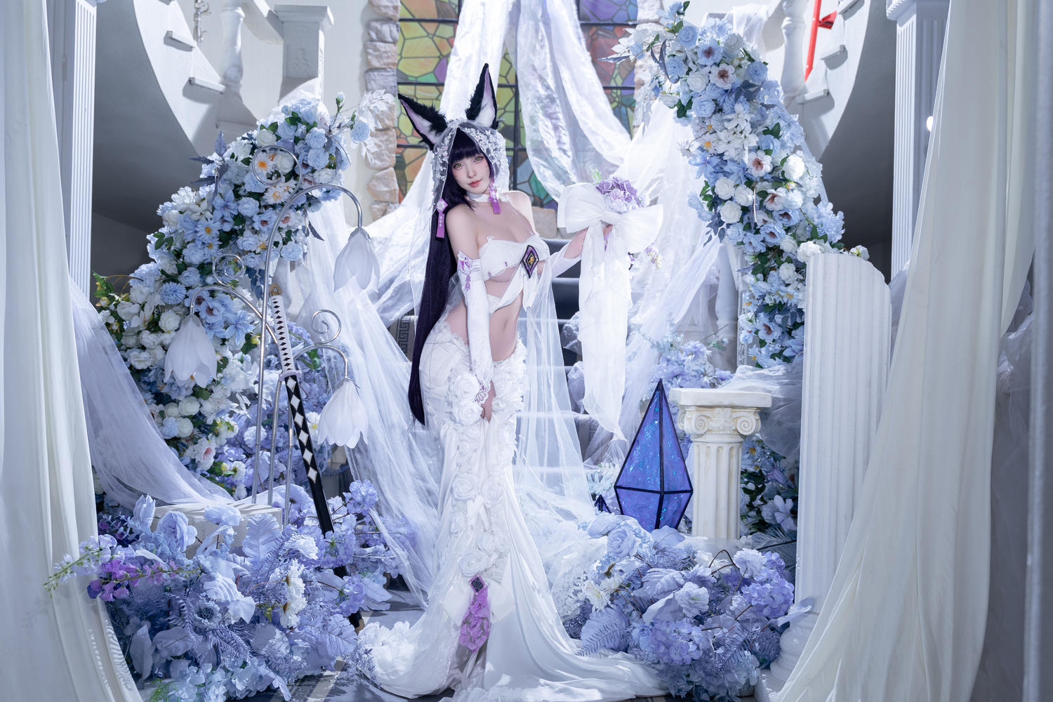 清水由乃 碧蓝航线 武藏 紫藤花 [51P1V-638MB]