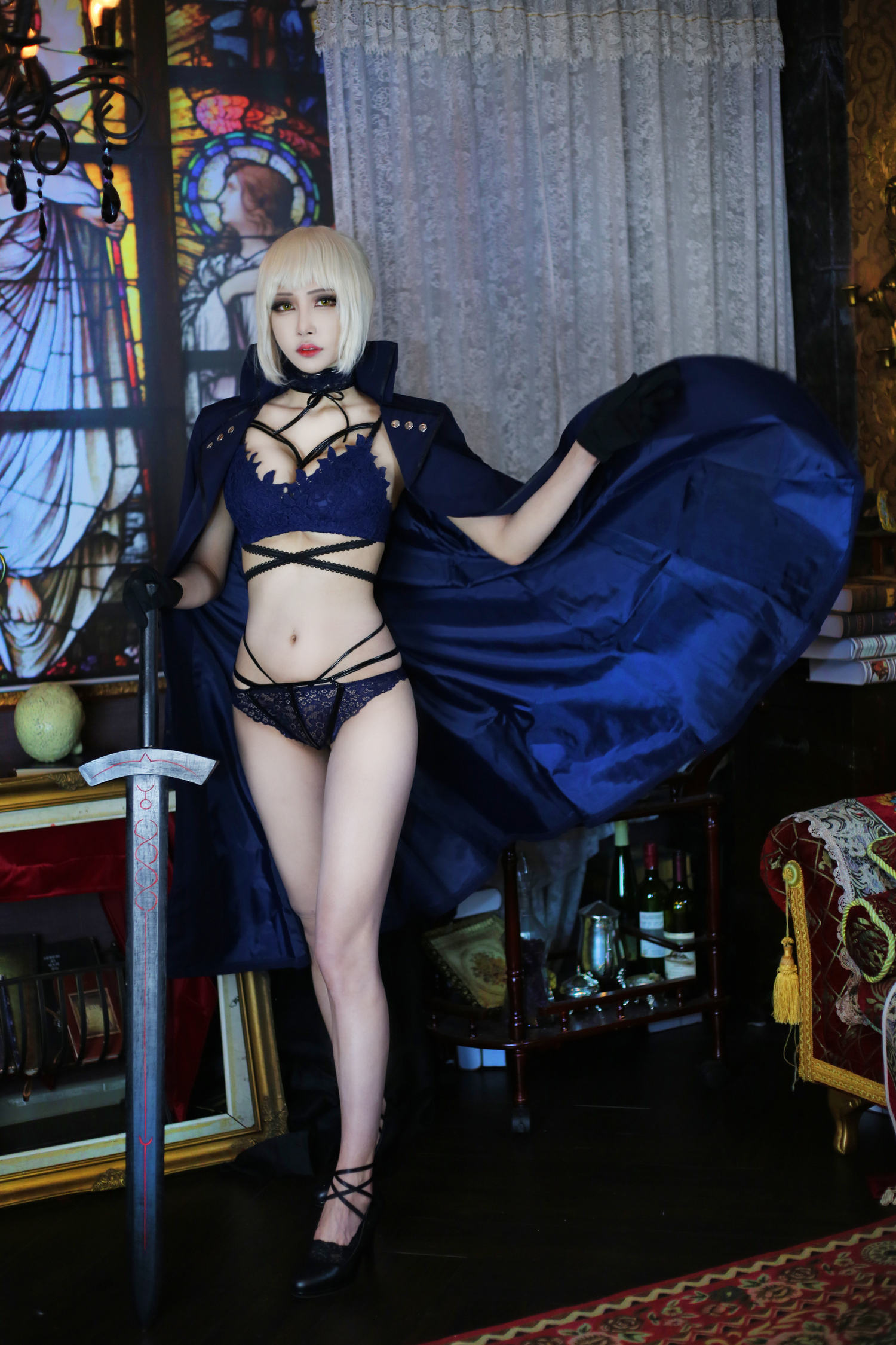 饿小璇 - 黑saber同人內衣 [12P]