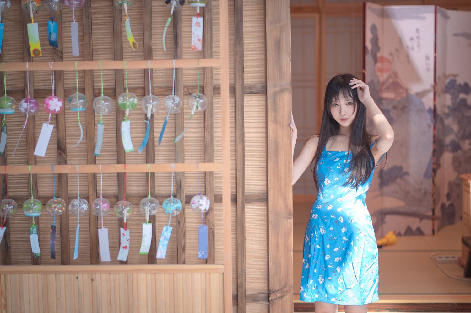 Shika小鹿鹿 - 蓝裙子 [16P]