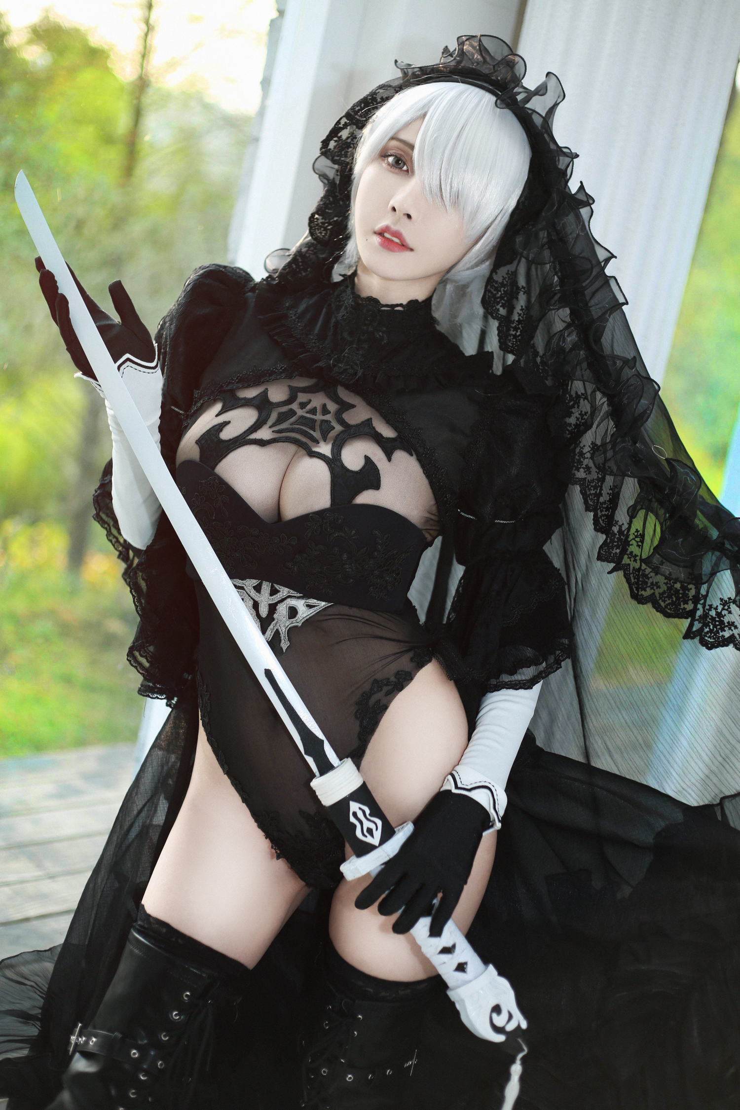 饿小璇 - 黑婚紗2b [13P]