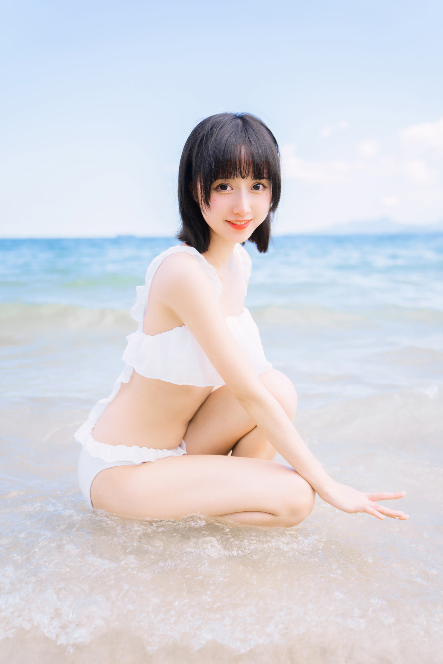 木绵绵OwO - 白色比基尼 [44P]