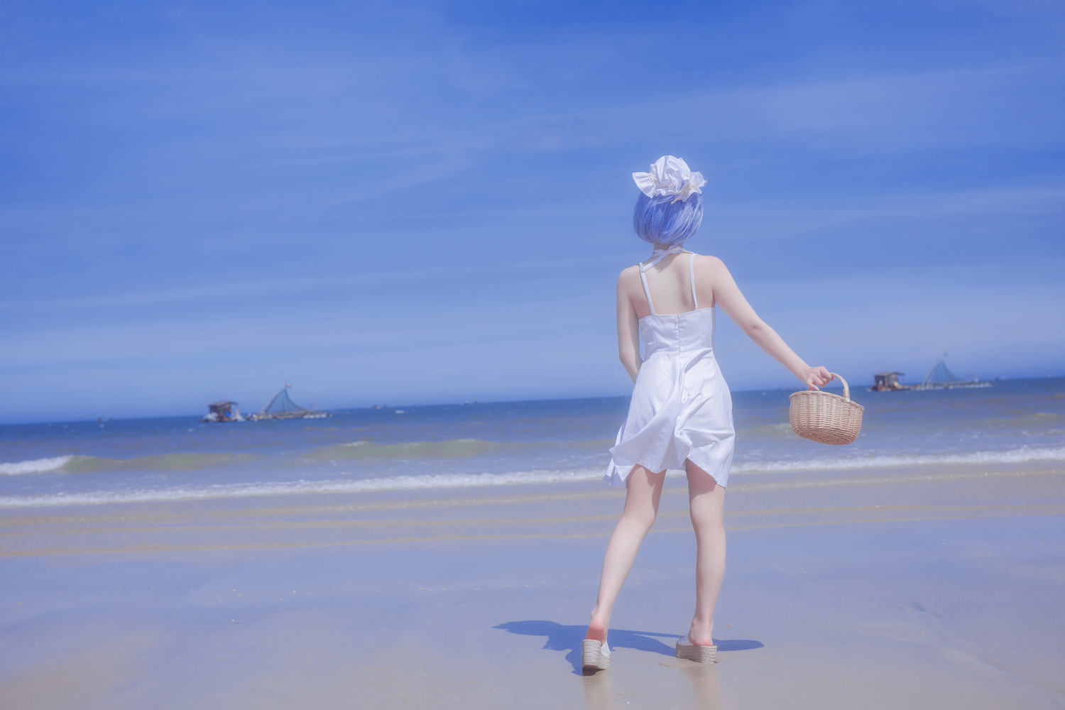 外星嫣子 - 蕾姆白裙 [11P]