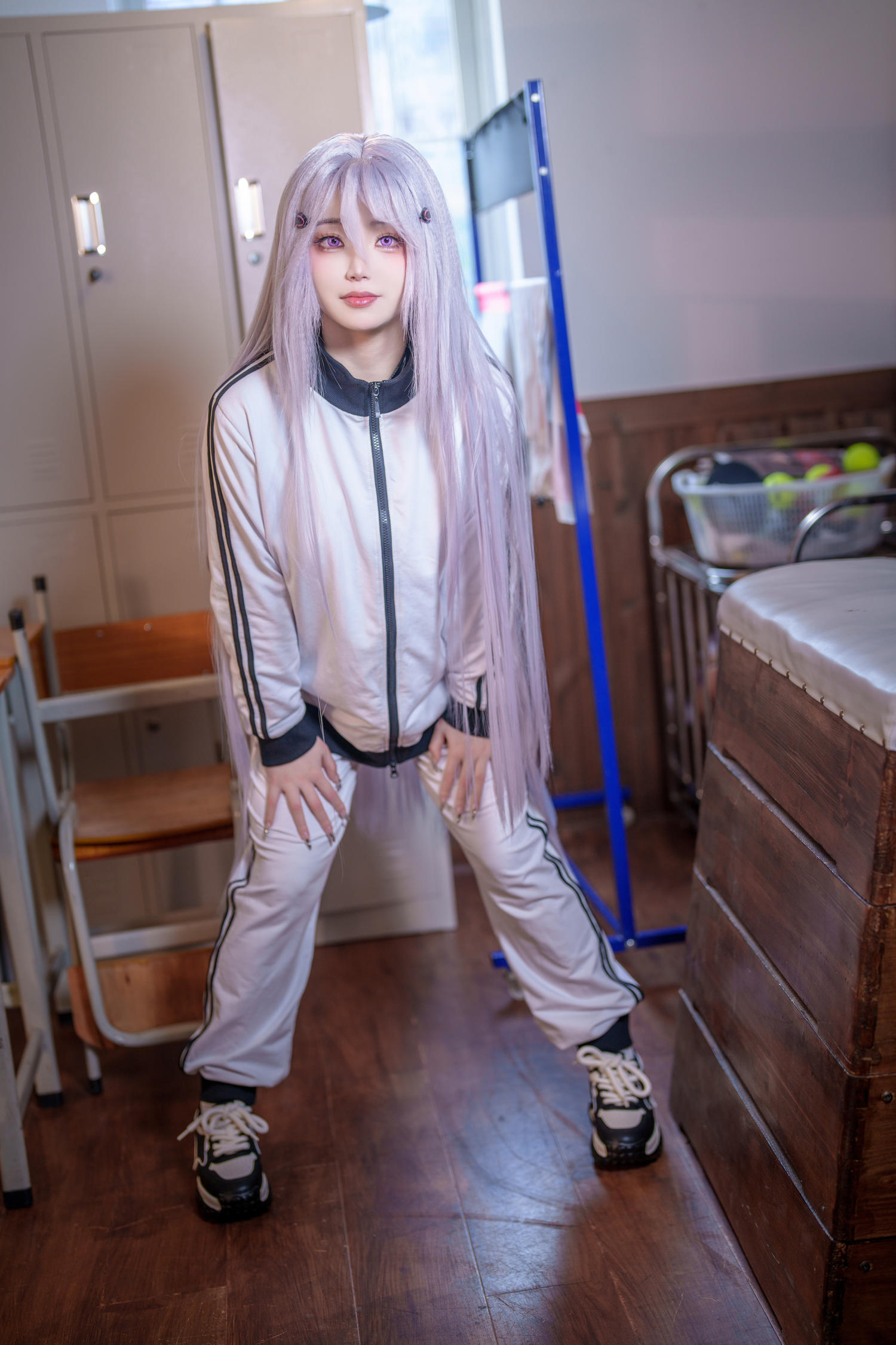 一只毛毛帽 运动服比基尼 [54P-956MB]