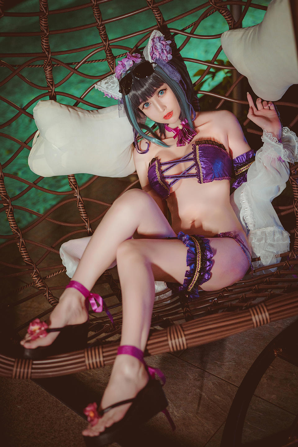 咪呀 - 柴郡 泳裝 [23P]