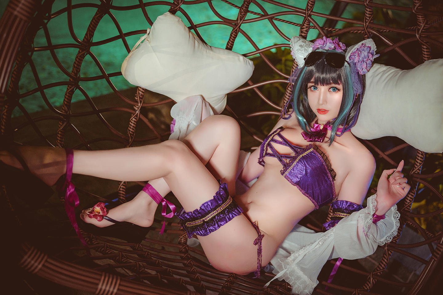 咪呀 - 柴郡 泳裝 [23P]