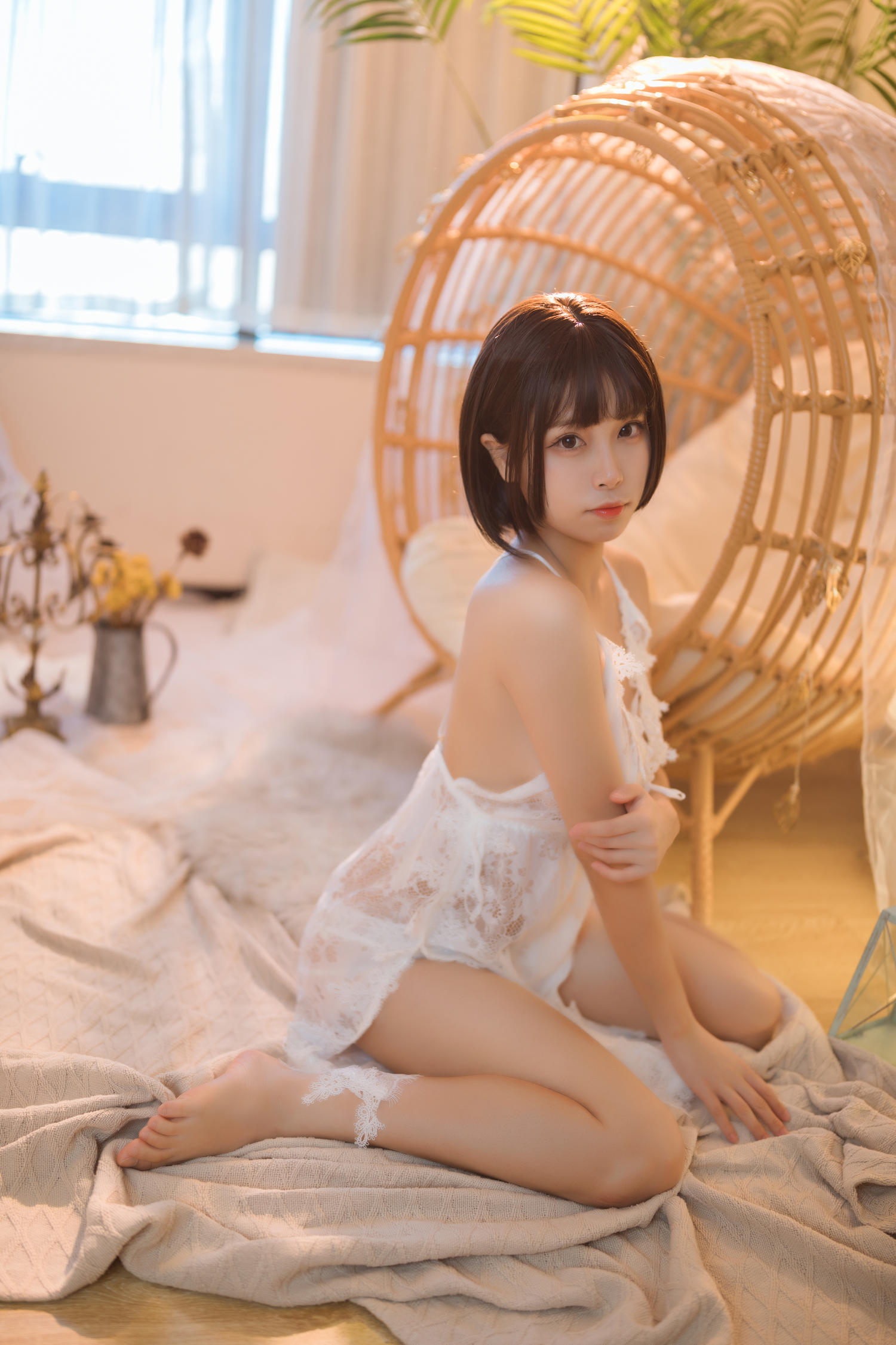 三無人型 - 白色连衣裙日落 [32P]