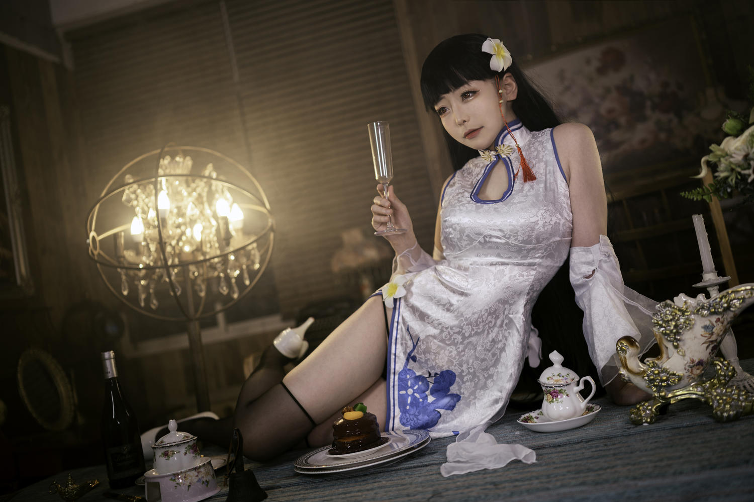 樱岛嗷- 逸仙旗袍+拉加利索尼埃旗袍 [39P]