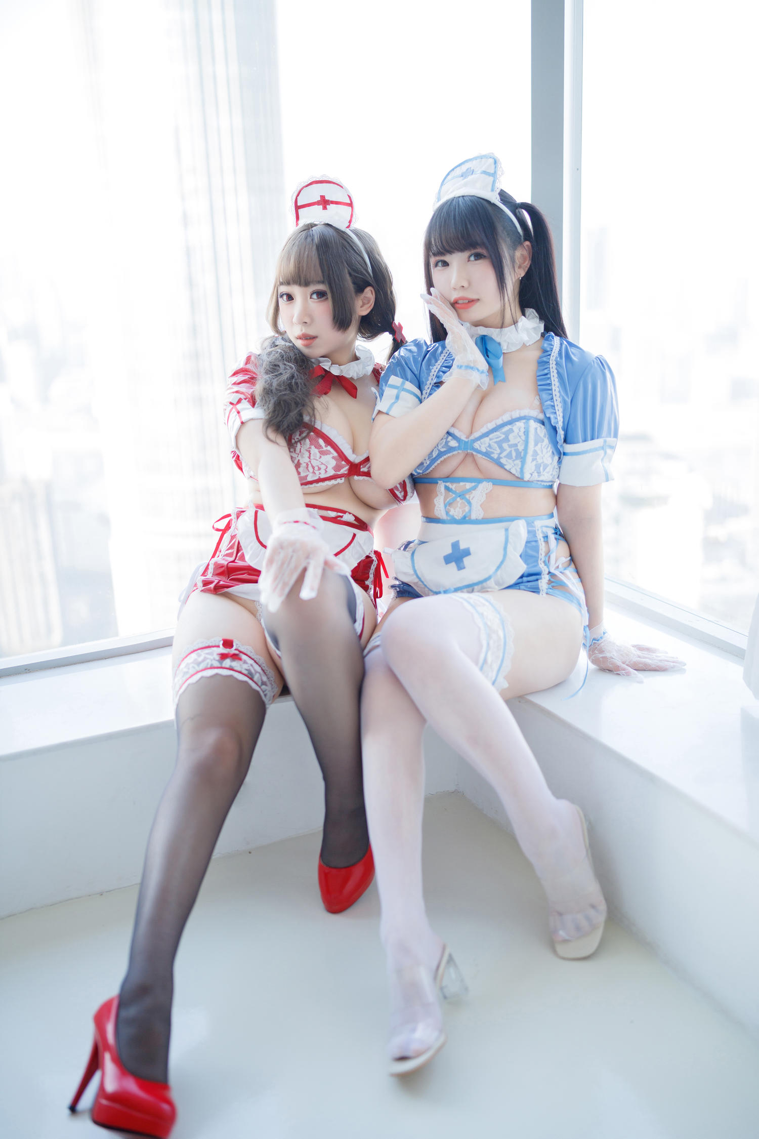 珍吱&胡桃喵 - 红蓝 [196P]