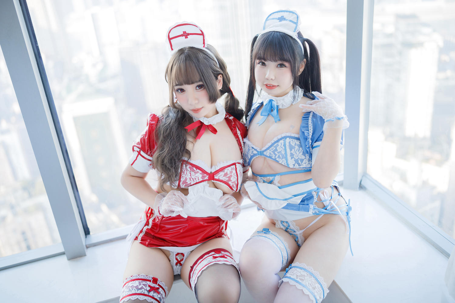 珍吱&胡桃喵 - 红蓝 [196P]