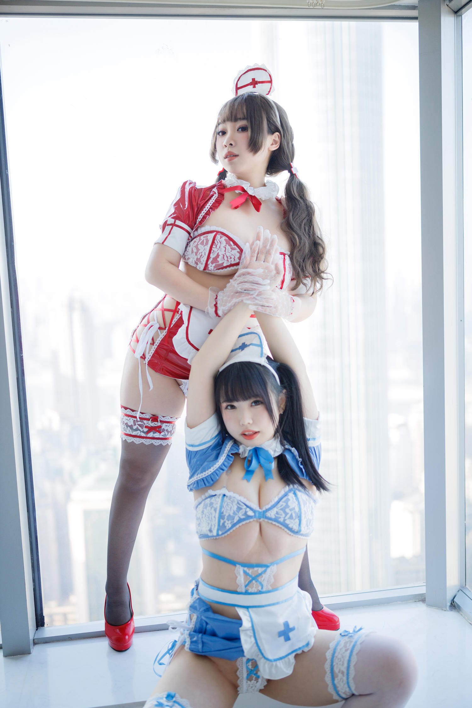 珍吱&胡桃喵 - 红蓝 [196P]