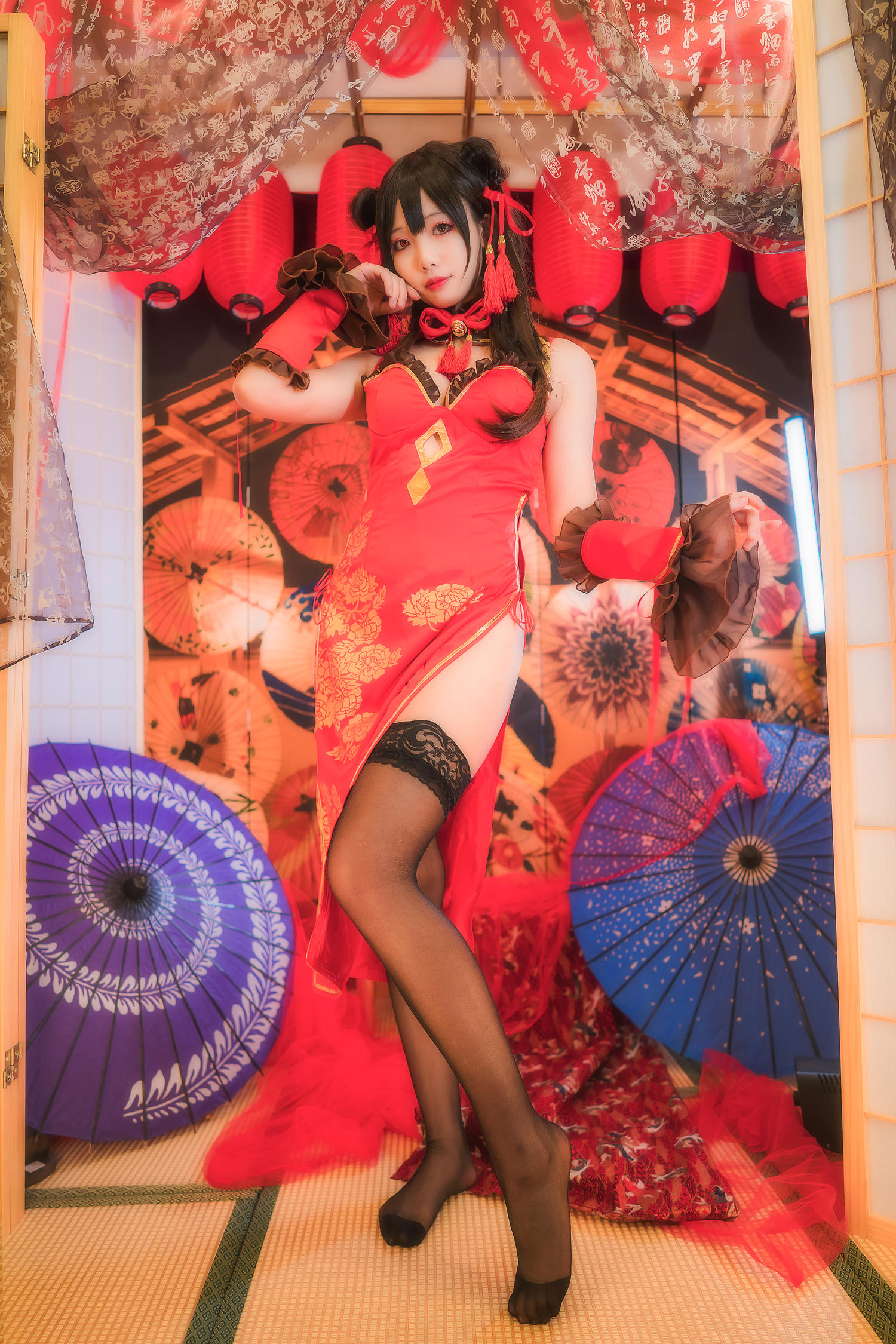 墨玉-M – 狂三旗袍红 [45P]