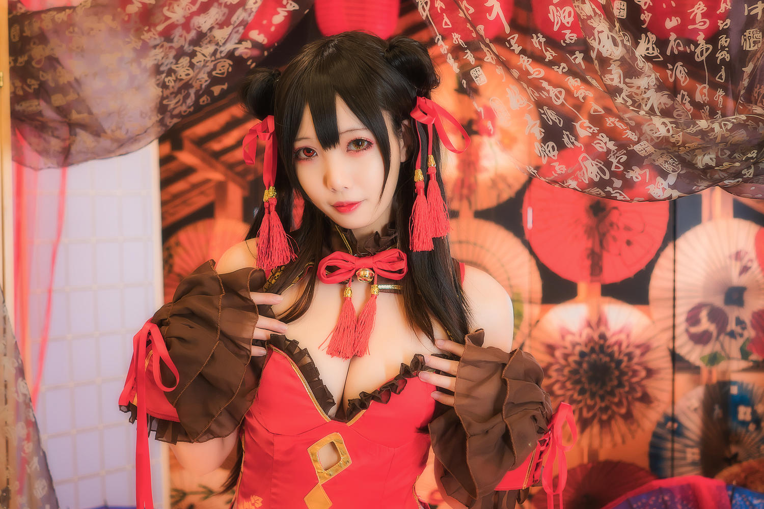 墨玉-M - 狂三旗袍红 [45P]