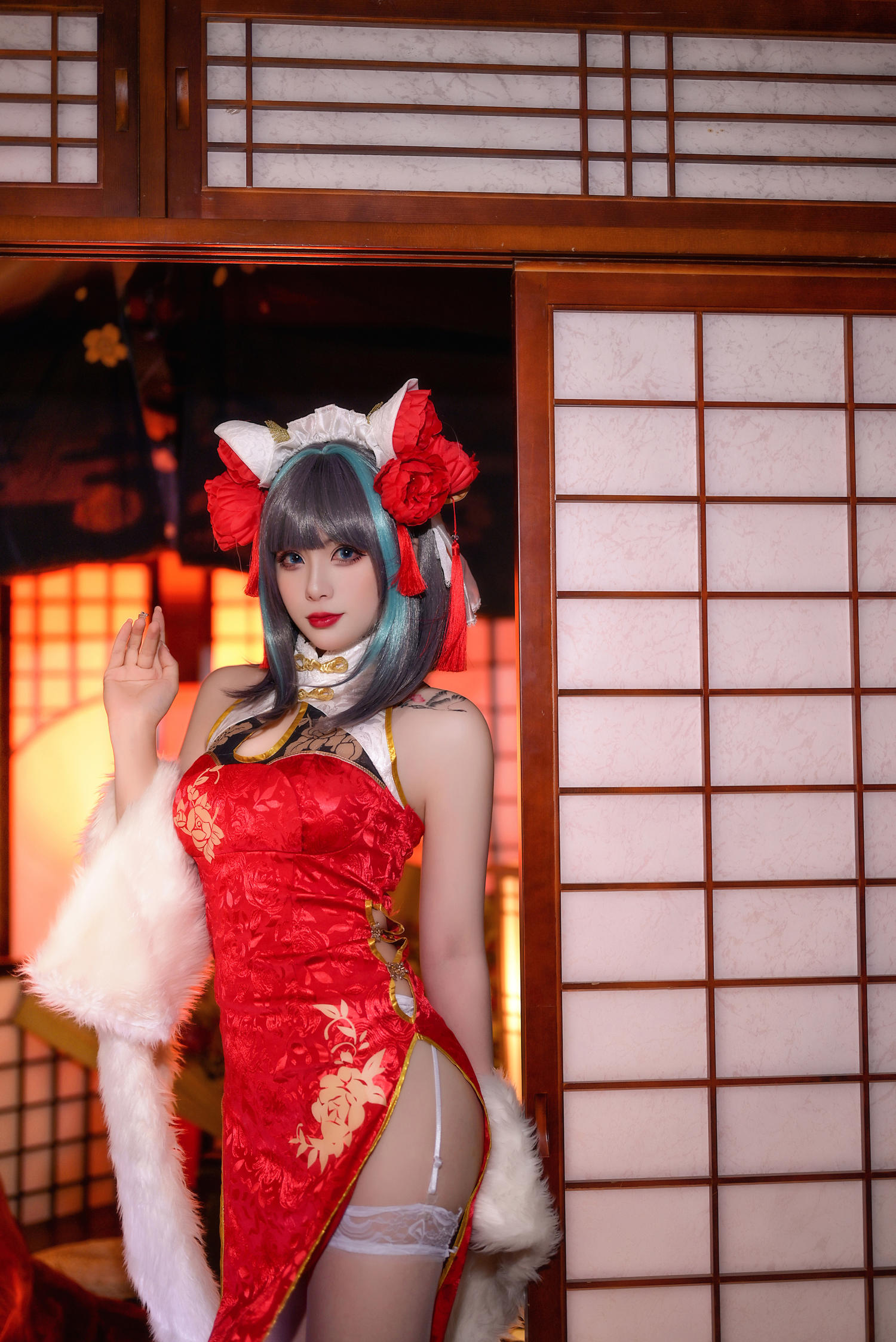 Zyra秋 碧蓝航线 柴郡 红旗袍 [20P-176MB]