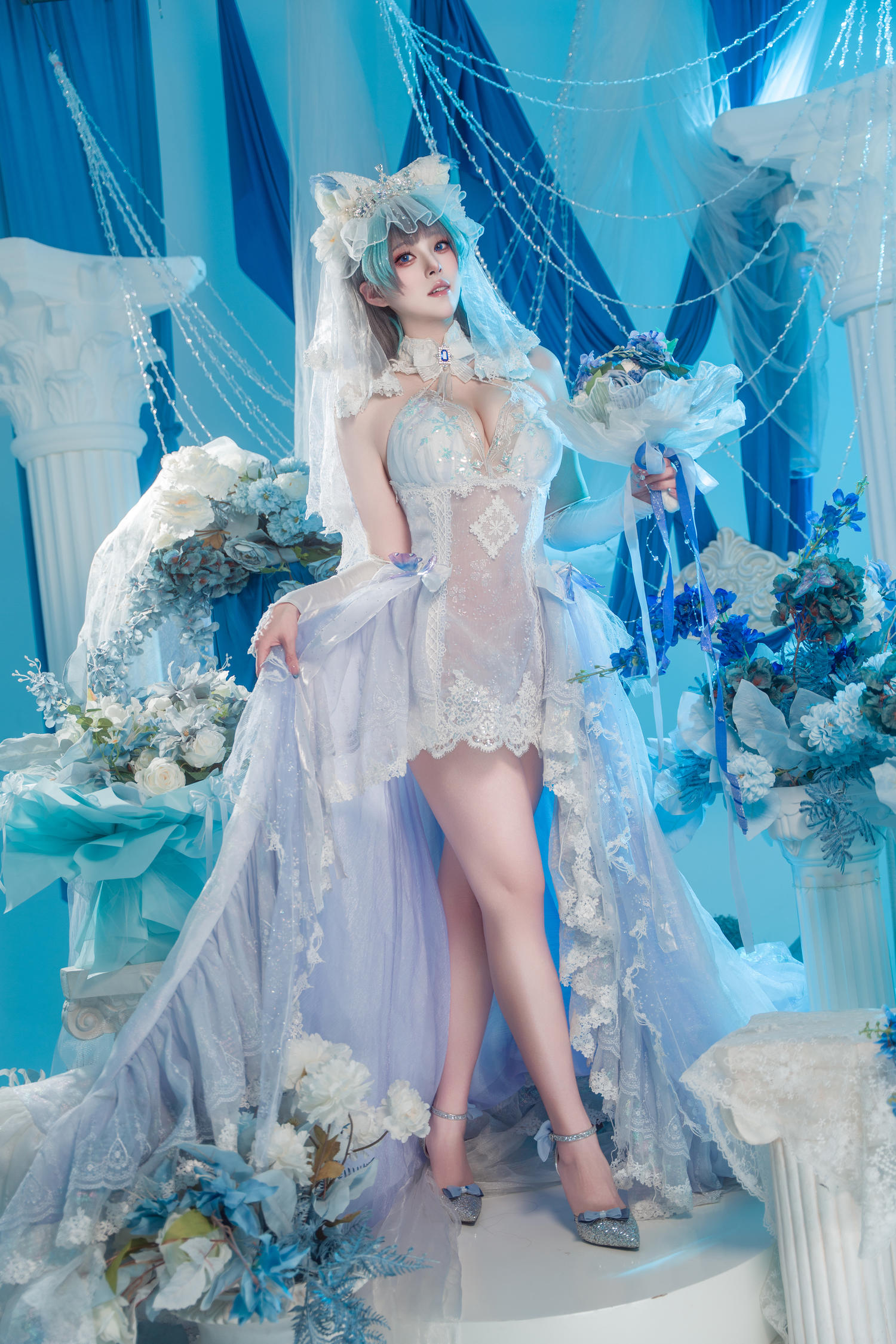 Natsuko夏夏子 碧蓝航线 柴郡婚纱 [70P-623MB]