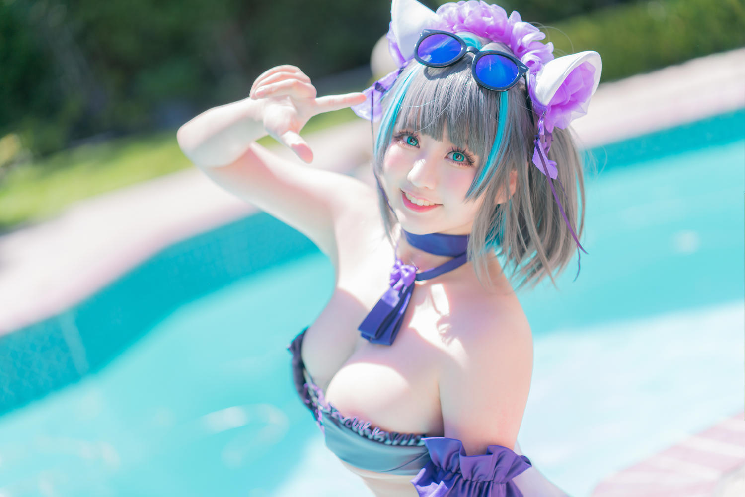 贰肆NiShi  - 柴郡泳装 [15P]