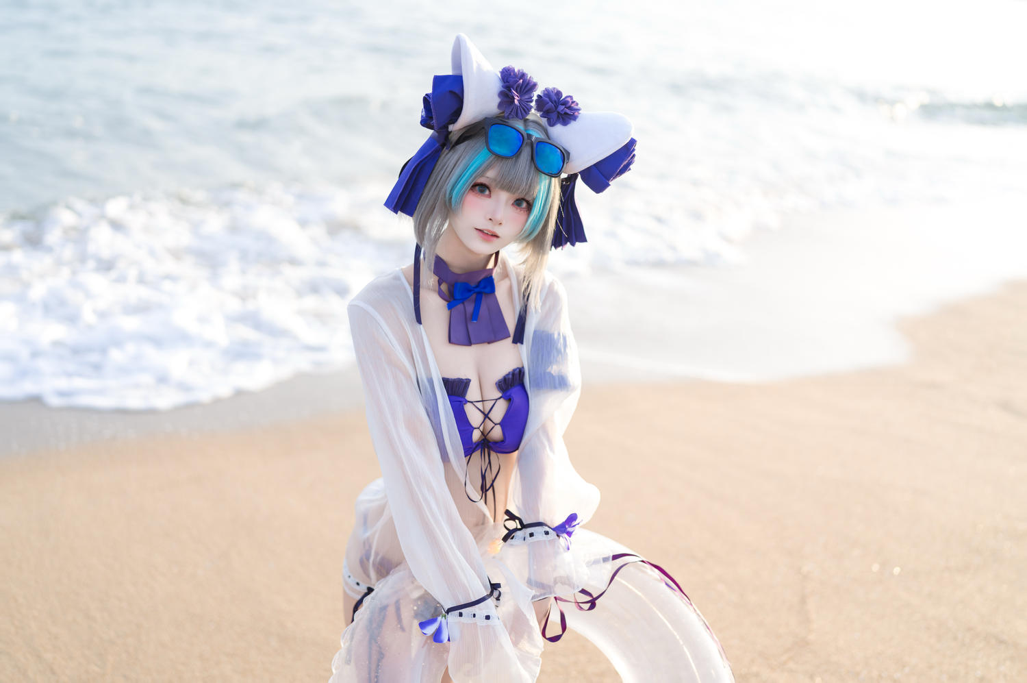 九柒喵 碧蓝航线 柴郡泳装 [27P-228MB]