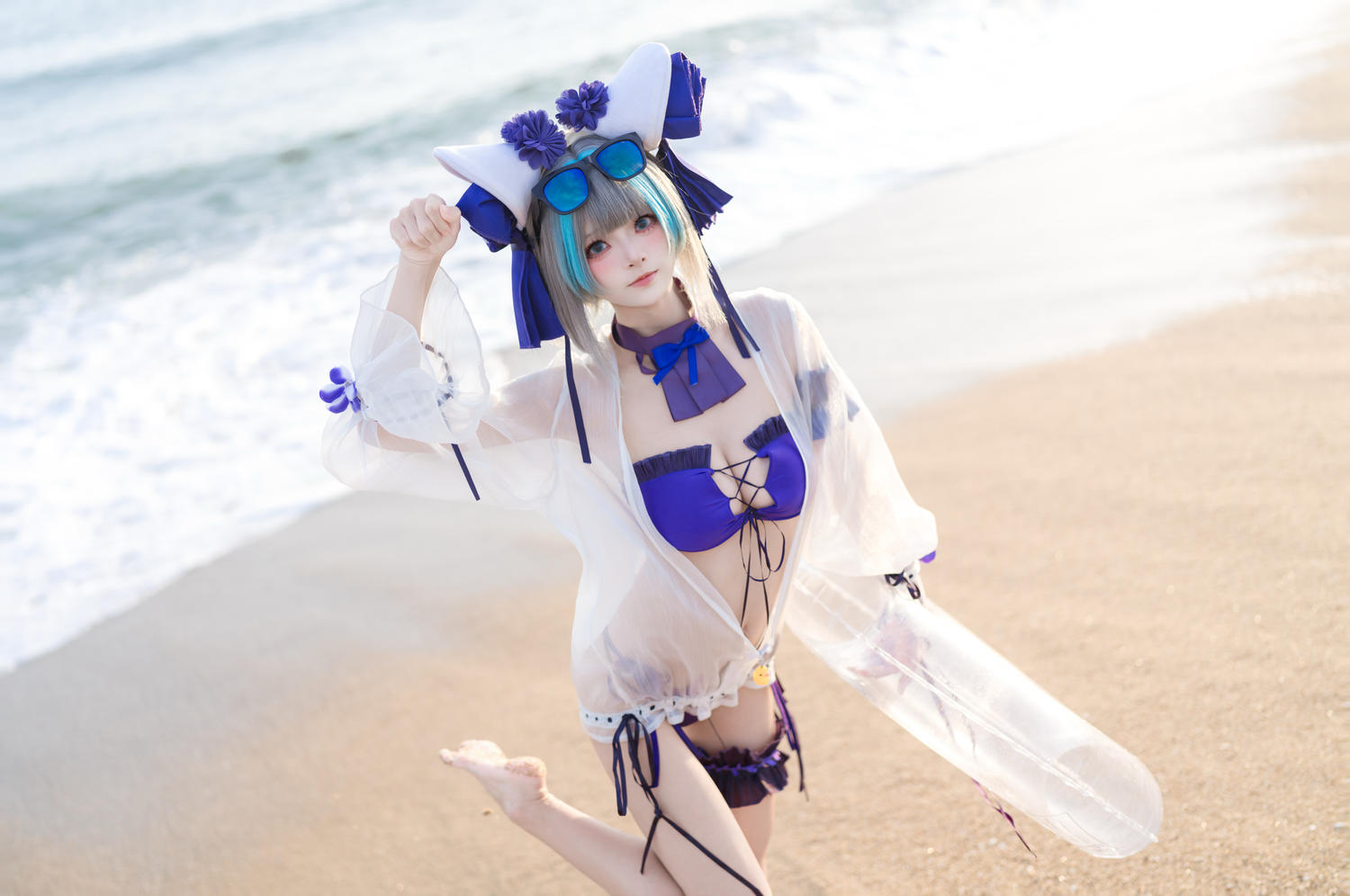 九柒喵 碧蓝航线 柴郡泳装 [27P-228MB]