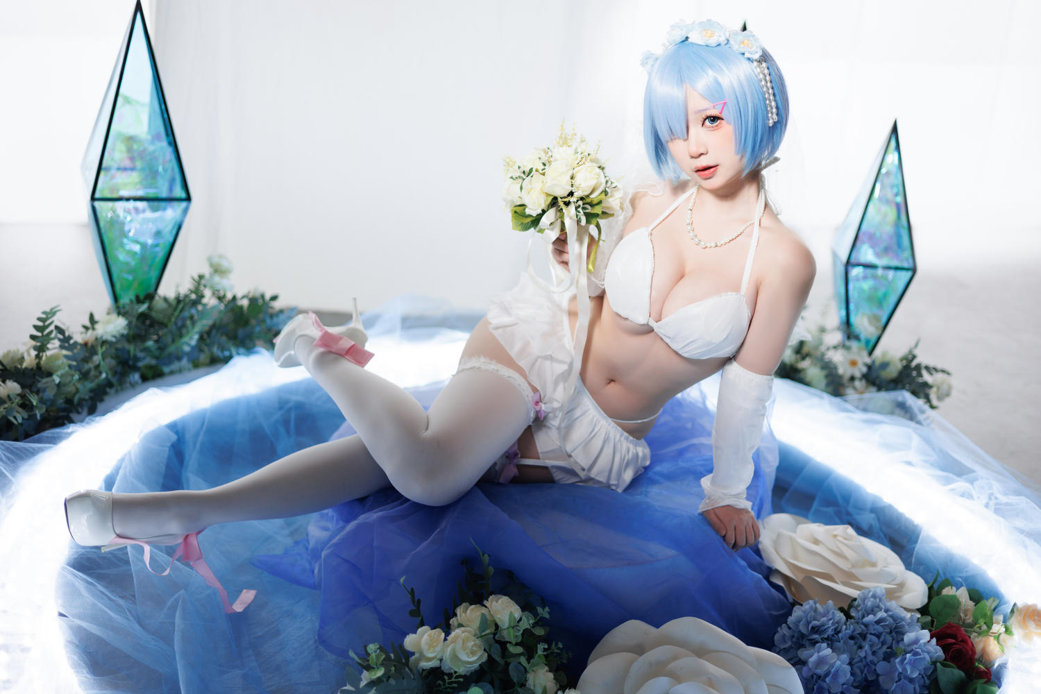 樱落酱 - 雷姆花嫁 [25P]