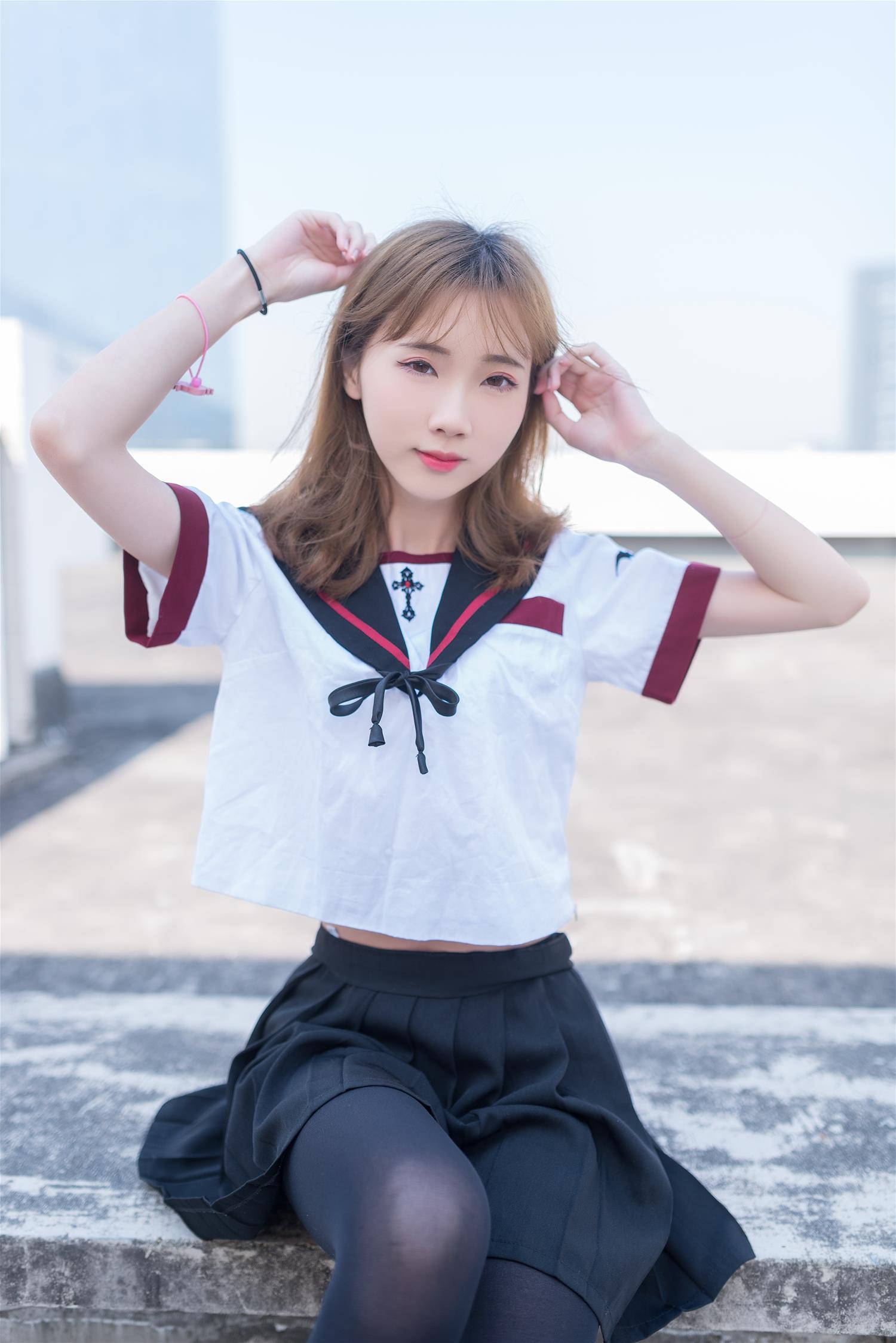 风之领域 NO.031 天台上黑丝学妹 [46P-173MB]