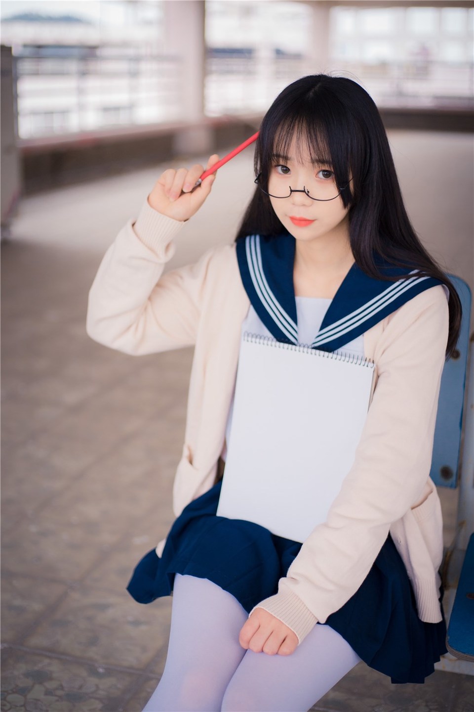 少女写真@白丝眼镜娘 [43P]