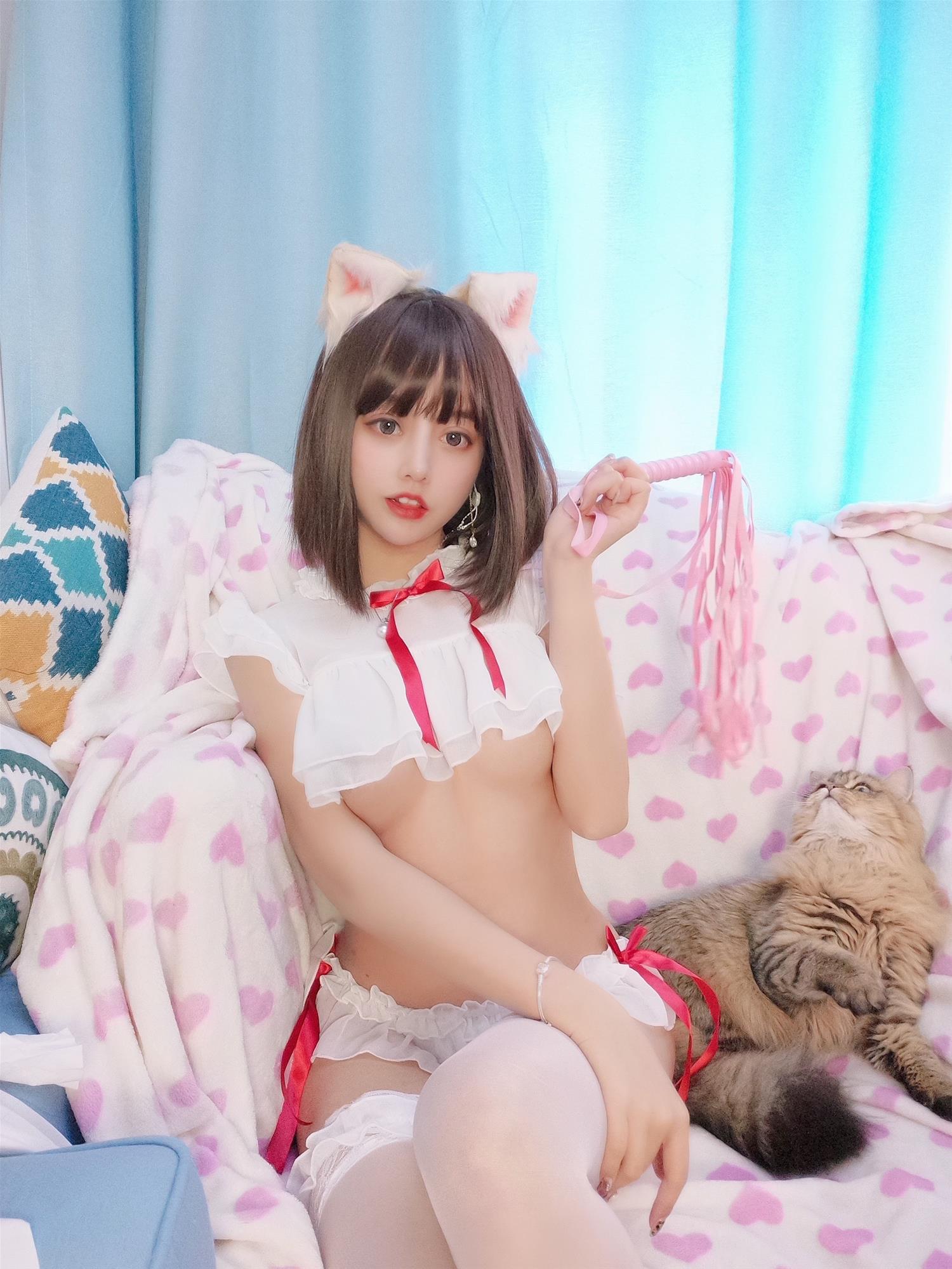 过期米线线喵 粉耳SM [14P-45MB]