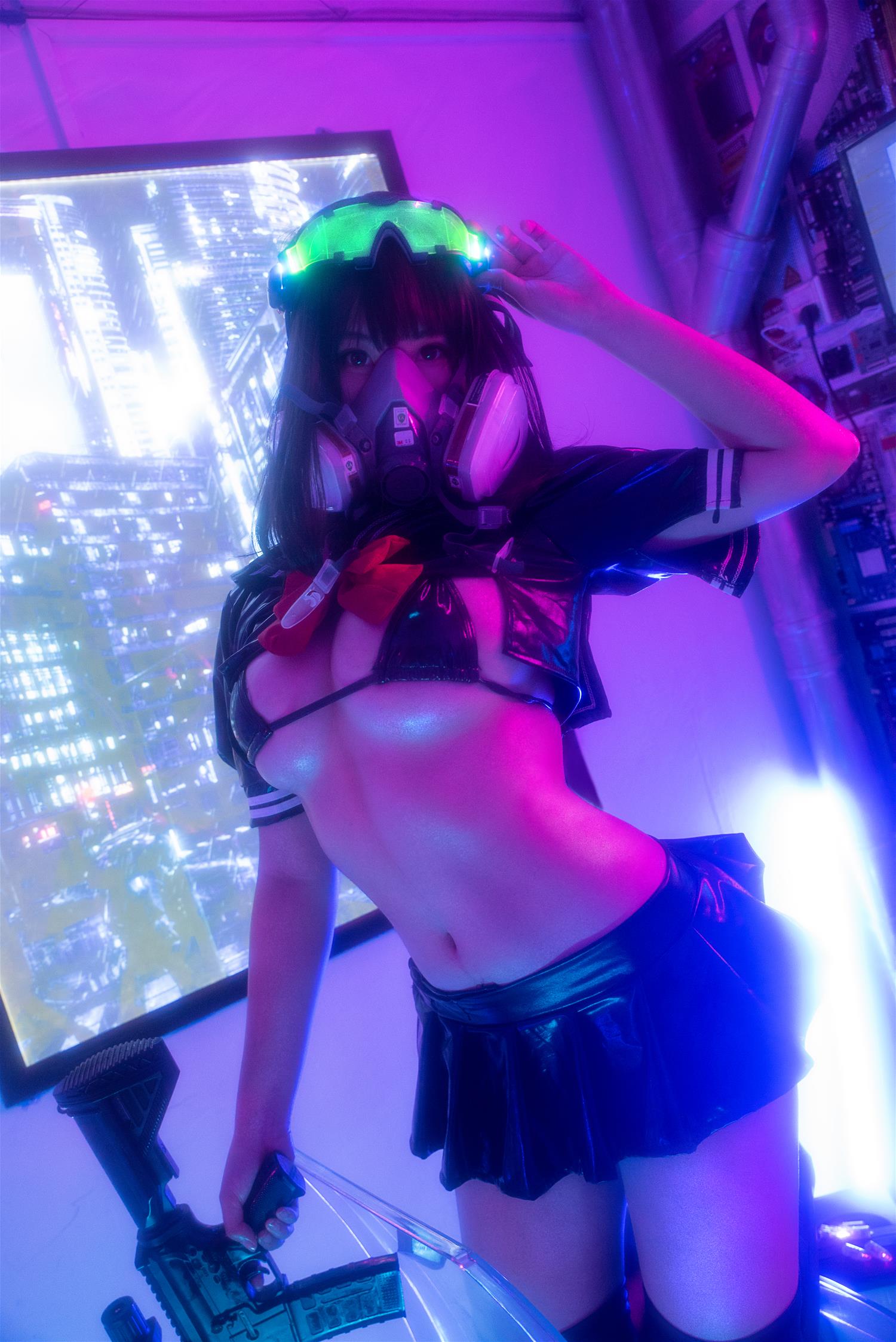 蜜汁猫裘 漆皮jk [17P-437MB]