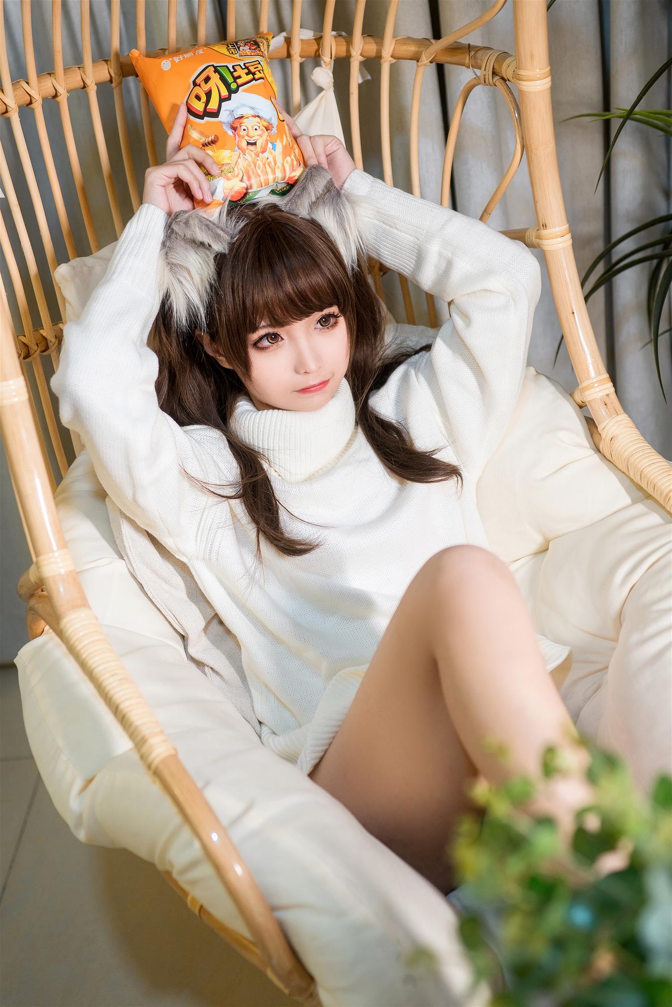 蠢沫沫 白毛衣 [45P-421MB]